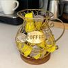 Metal Wire Coffee Storage Rack Convenient Coffee Pods Basket Decorations for Kitchen Countertop Espressos Pods Stand