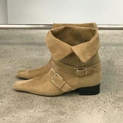 Fashion Pointed Toe Women Ankle Boots Fashion Designer Heeled Shoes Dress Goth Chelsea Bootas 2025 Winter Casual Botas De Mujer Shoes