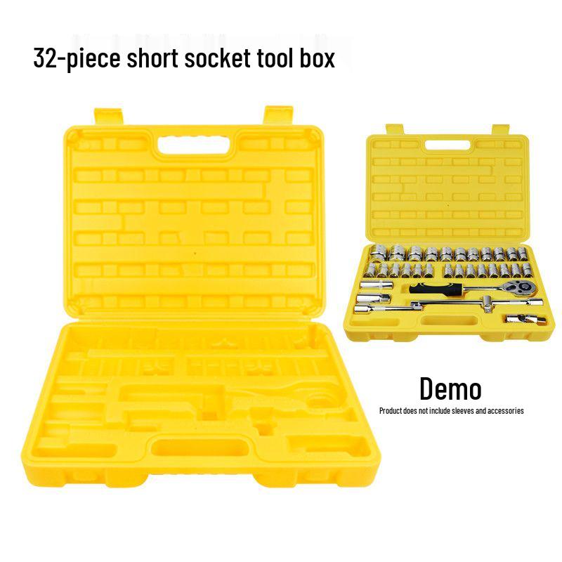 Multifunctional Large Handheld Plastic Socket Tool Box - Industrial Grade for Car & Household Use
