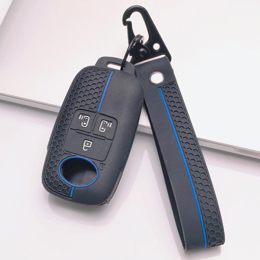 Car Key Cover for Toyota Raize Tanto Rex Ativa Daihatsu Rocky Tanto Subaru Rex with Keychain Honeycomb Texture Soft Silicone Car Remote Key Sleeve