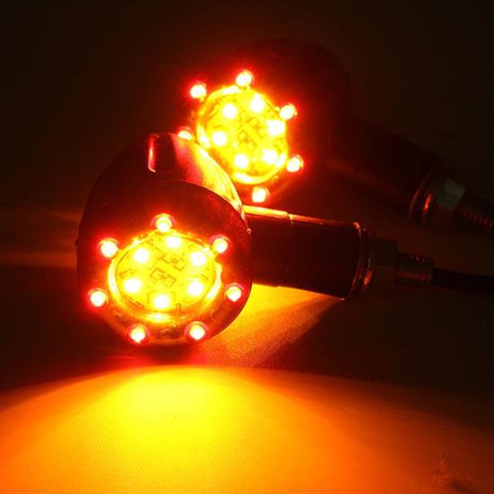 2 Stk Universal Rear Turn Motorsykkel LED Kjøresignal Bremse Stopp Safe Lights