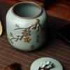 Small Ceramic Jar Tea Storage Tank Sealed Jar Tea Box Tea Container Tea Organizer Candy Jars Decorative Jars Storage Box
