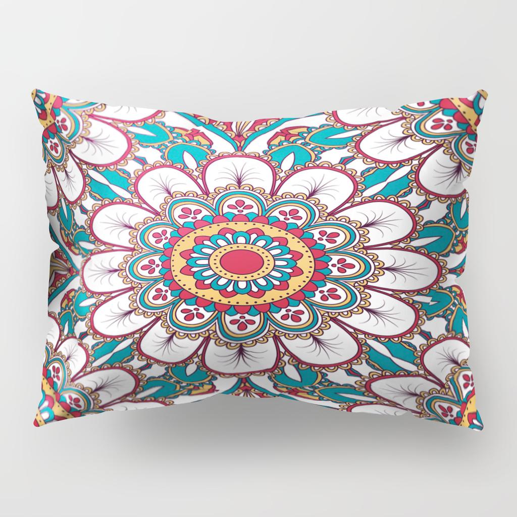 Retro Ethnic Style Pillow Cover Single-Sided Polyester Car Cushion Cover Bohemian Pillow Cover Waist Pillow Cover