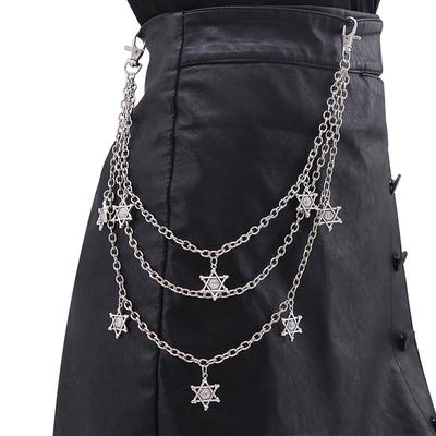 Hip-Hop Punk Street Waist Chain For Women Men Goth Pants Waist Chain Multi-Layer Trouser Chain Versatile Pants Jeans Waist Chain
