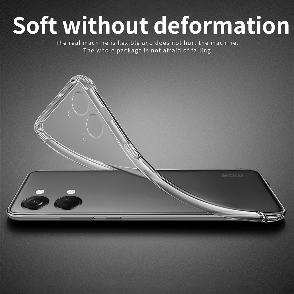 MOFI Soft TPU Phone Cover for OnePlus Nord 3 5G/Ace 2V Drop Resistant Transparent Case