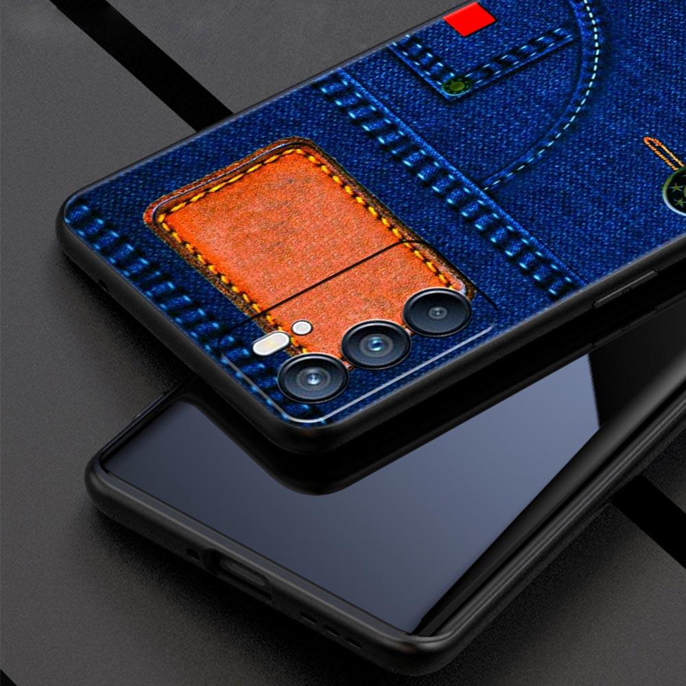 Leather Cloth Pattern Phone Case For Oppo A17 A31 A54 A57 A78 A79 A98 Find X5 X6 Reno 6 7 8 10 11 12 13 F Pro 5G Soft TPU Cover