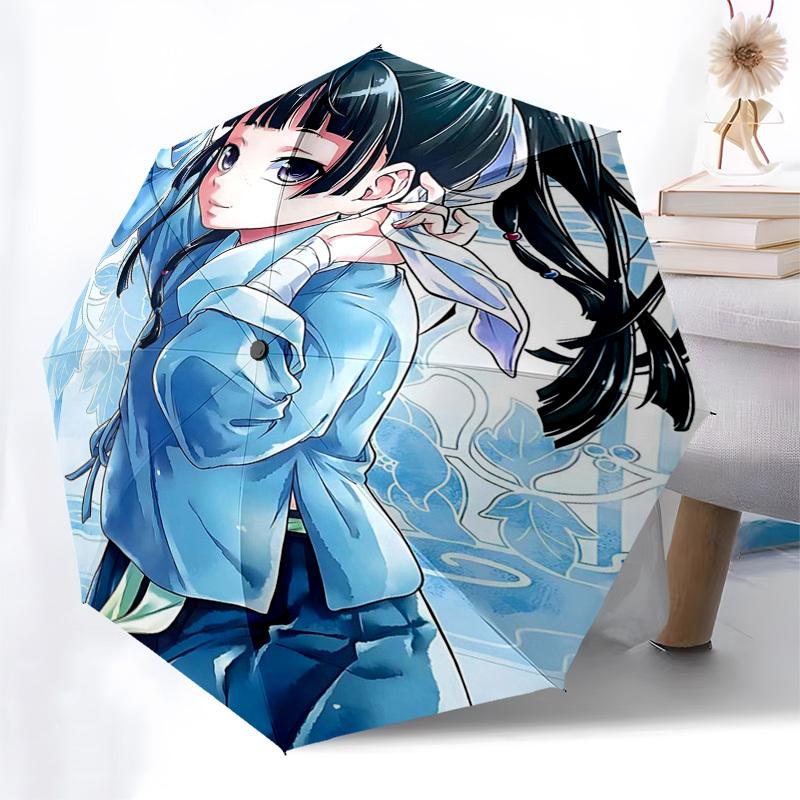 1 Stück Outdoor-Schirm mit Anime-Charakter-Design - Automatisches Öffnen/Schließen, Tragbares 3-fach faltbares Design, 8-Speichen-Eisenrahmen - Perfektes Geschenk für Fans, T