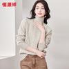 Hengyuanxiang Women's Thick 100% Wool Turtleneck Sweater