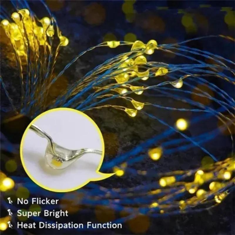 2PCS Led Solar Firework Lights Outdoor DIY String Lights Festival Landscape Garden Decoration Waterproof Lawn Light 1 / 2 PCS