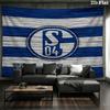 FC Schalke 04 Benutzerdefinierter Name Wandteppich Ästhetischer Wandbehang Bedruckte Stoffdecke Dekorative Wandteppiche für Schlafzimmer Wohnzimmer Heimdekoration