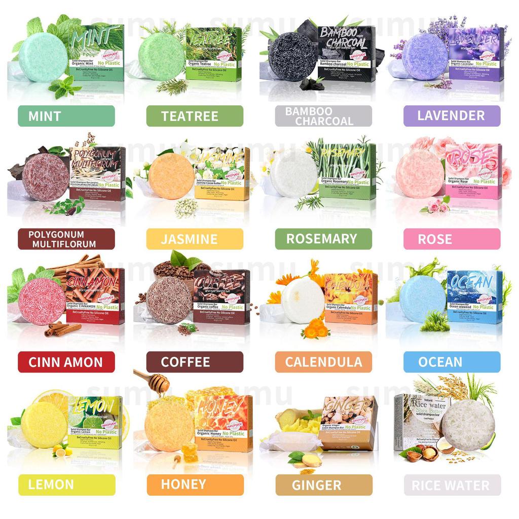 Lavender Essential Oil Shampoo Bar - Handmade, Oil-Control, Cleansing, Hair Decontamination Soap