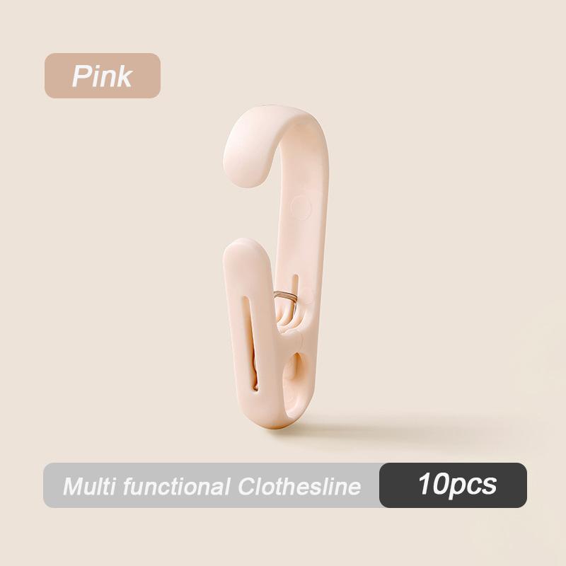 10pcs Plastic Clothespins Strong Anti-Rust Beach Towel Clips Windproof Laundry Clothespins Fixed Peg for Towel Coats Socks