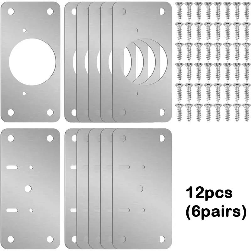 Hinge Repair Plate Cabinet Furniture Drawer Table Scharnier Stainless Steel Household Hardware Hinge Fixing Plate