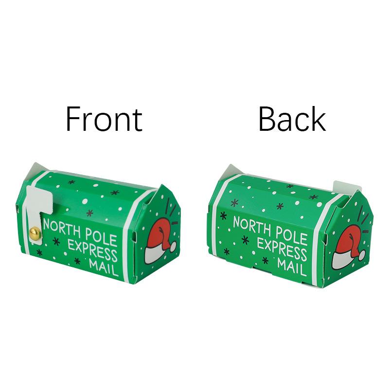 50pcs Christmas Mailbox Shape Candy Gift Box Kids Xmas Cookie Snack Packing Box Bag Navidad Noel Home Decor New Year