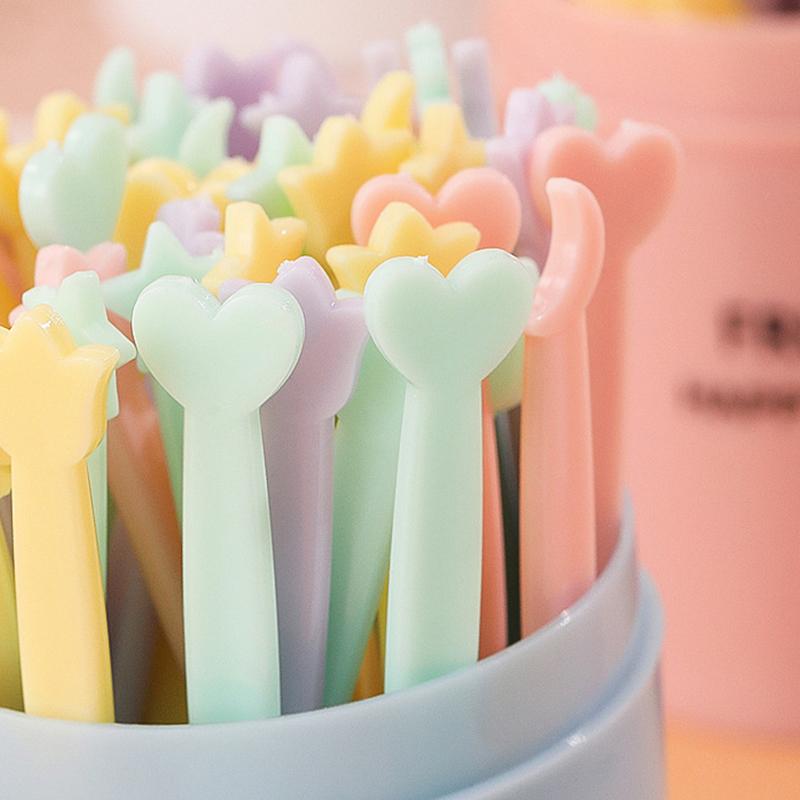 50Pcs/Set Fruit Fork Candy Color Mini Fruit Picks Plastic Snack Dessert Forks