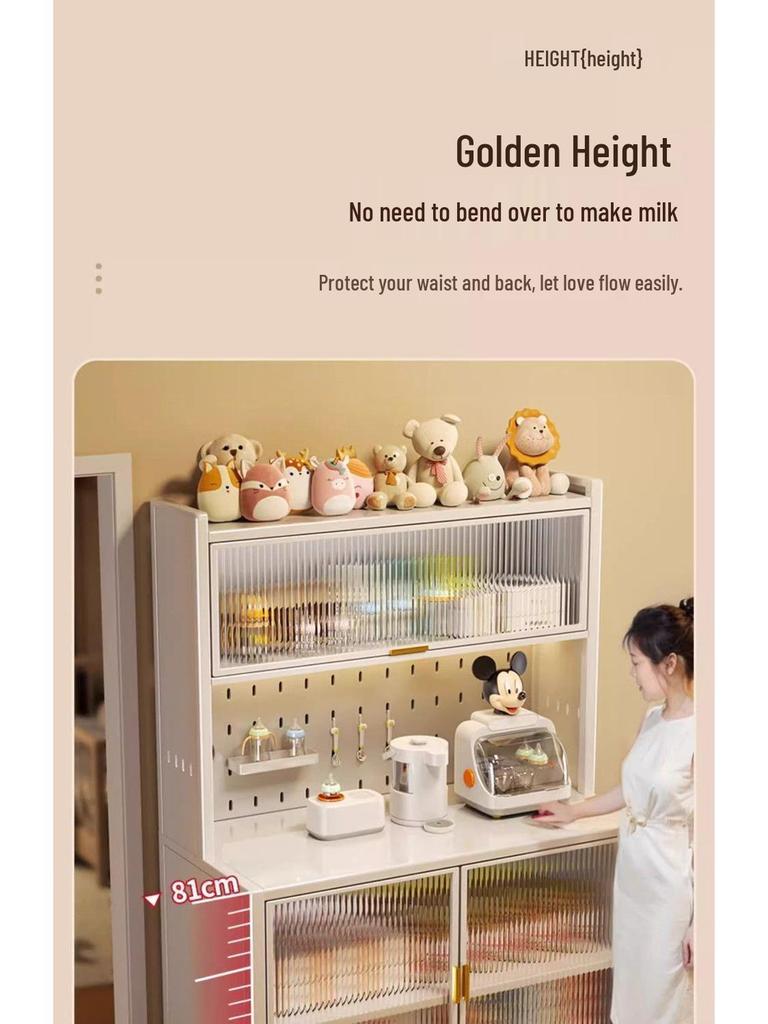 Large Capacity Floor-Standing Baby Formula Feeding Storage Cabinet and Shelf