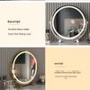 Roterbar cylindrisk LED-sminkspegel med fyllnadsljus