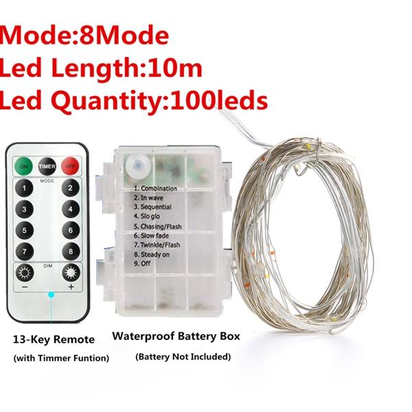 1PC Led String Lights 3AA Battery Mode Waterproof Outdoor Lamp For Garden Party Christmas Holiday Decor Lamps Wire Twinkle Lamp