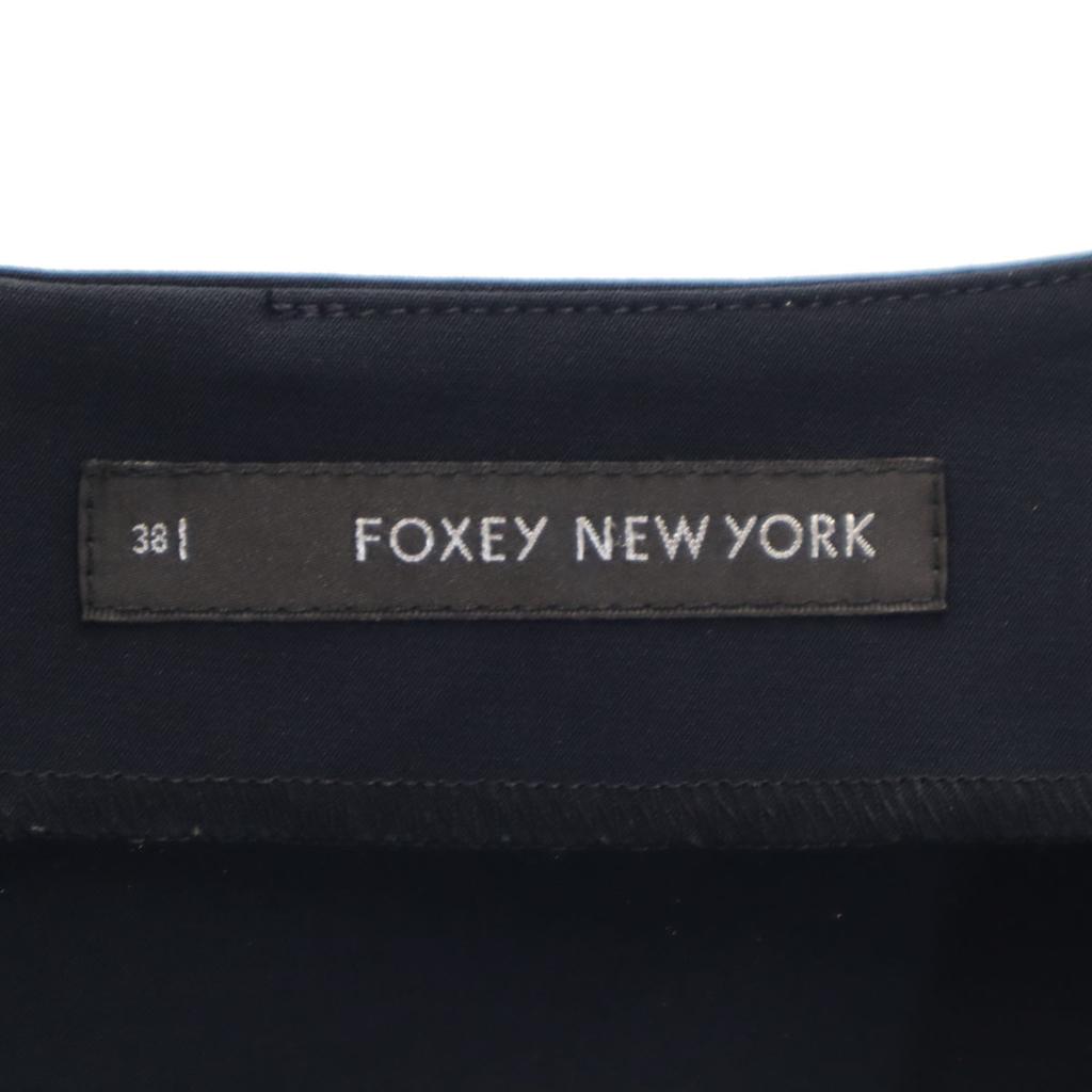 FOXEY NEW YORK Made In Japan Short Sleeve Mini Dress 38 Dark Blue Women Used