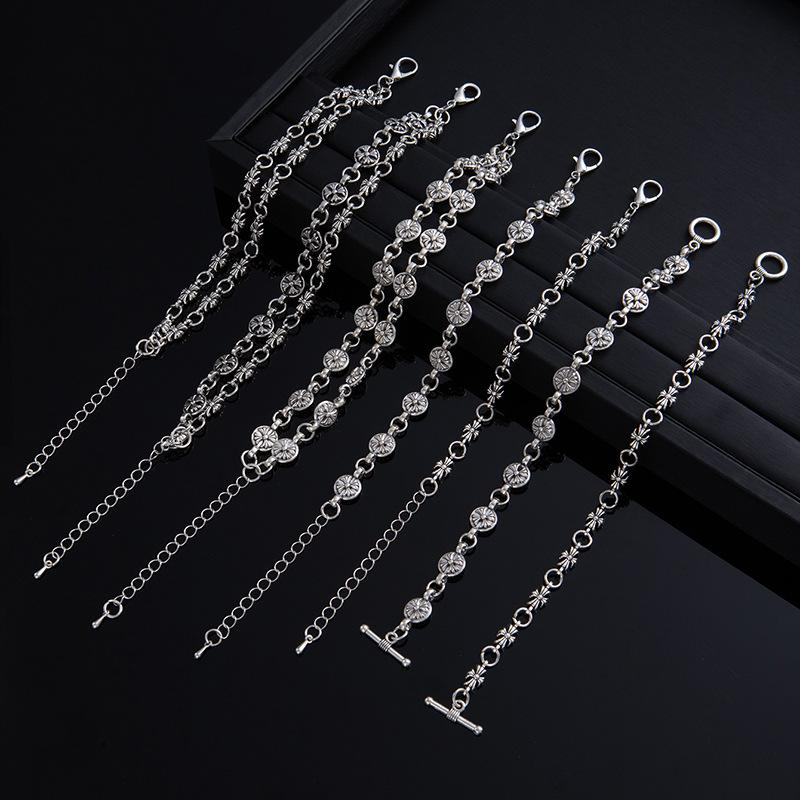 Sydney Snake Snake Jewelry Retro Cross Flower Bracelet Men And Women Couples Trendy Cool Cross Hand Jewelry