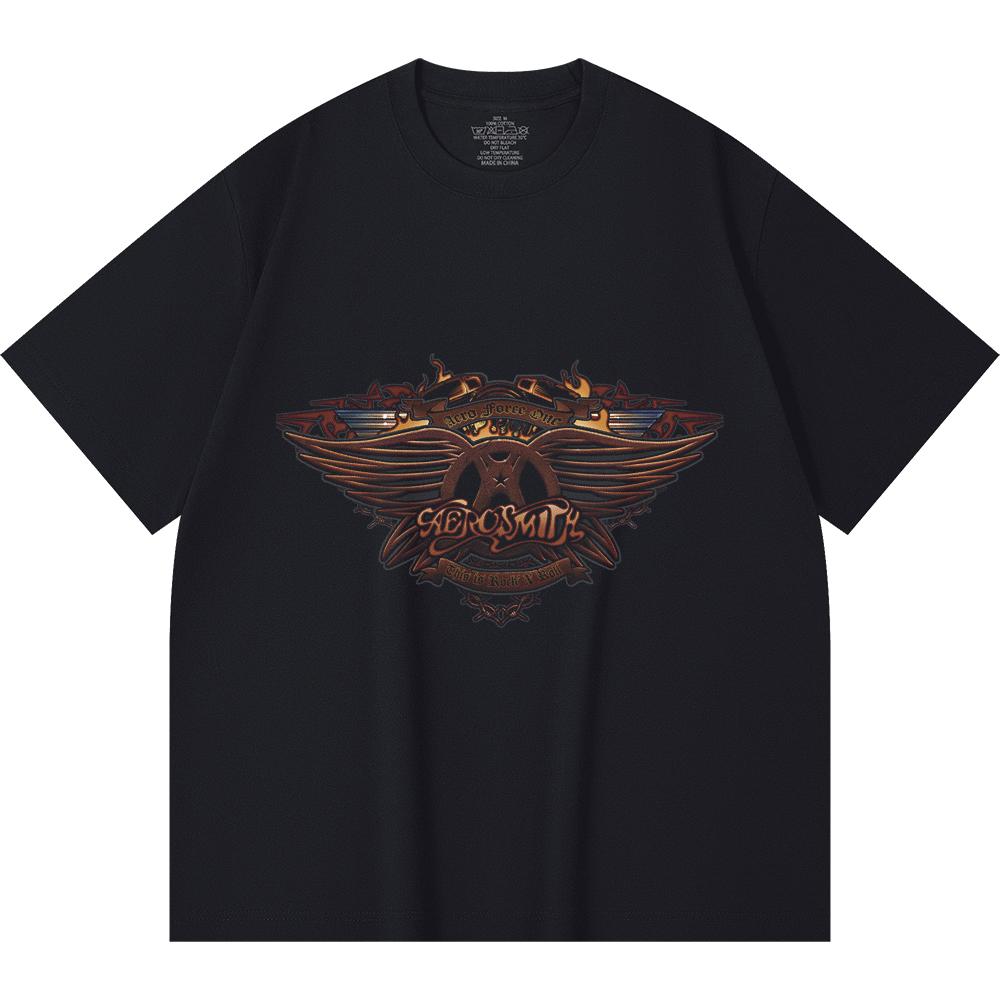 230 Gsm 100% Cotton Heavy Metal T-Shirt Rock Band Popular Music Print Unisex Heavy Cotton T Shirt