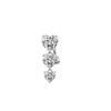 Upside Down Peach Heart Teardrop Zircon Belly Button Ring, 316 Stainless Steel Navel Jewelry