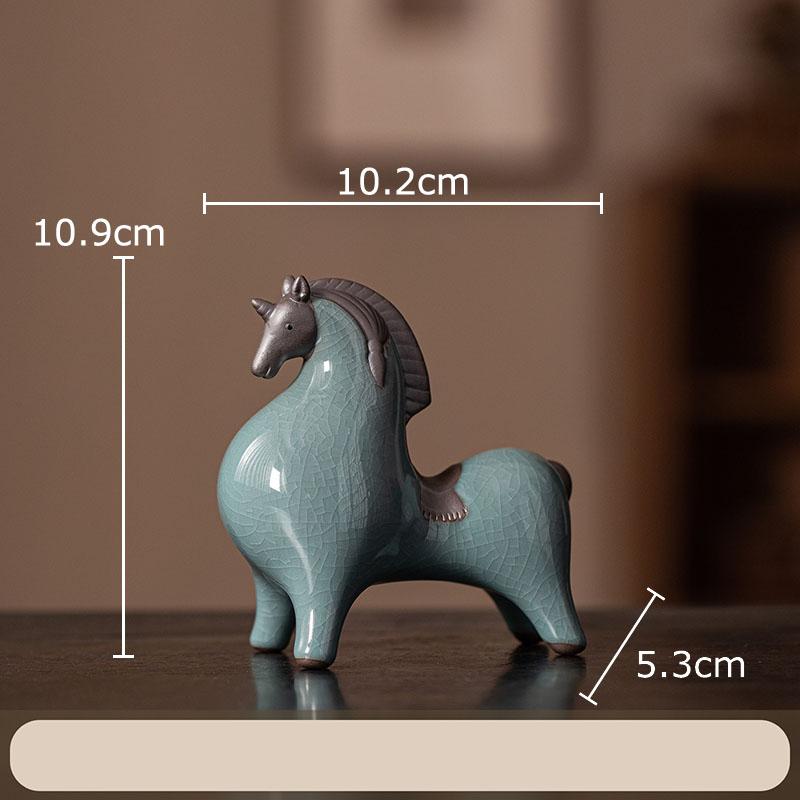 Китайская фарфоровая скульптура лошади династии Тан Талисман Ремесла Настольное украшение Креативные украшения в виде лошадей Аксессуары для декора дома