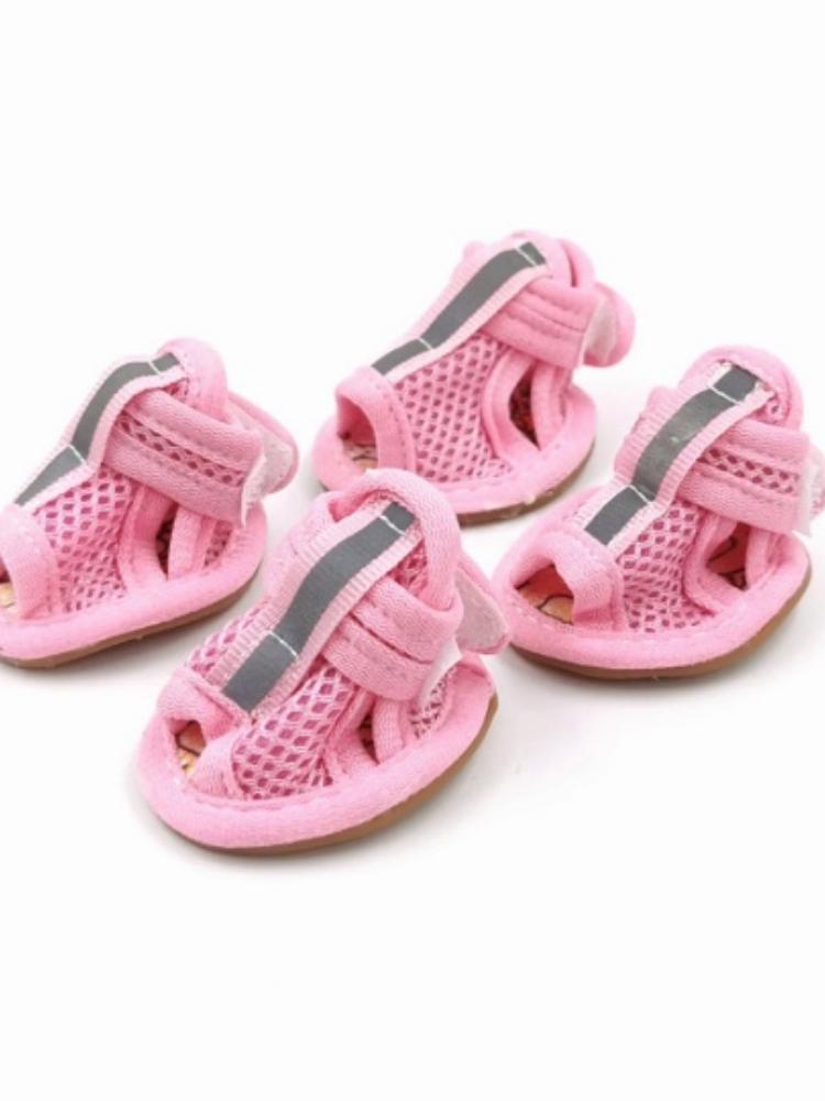 Summer Dog Shoes Breathable Mesh Puppy Pet Dog Shoes For Small Dogs Cats Cute Anti-Slip Chihuahua Pug Sandals Shoe Candy Colors
