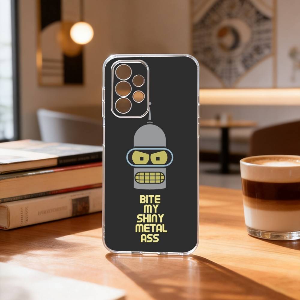 F-Futurama AnimE-e B-Bender Phone Case Transparent Silicone Soft For Samsung S25,S24,S21,S22,S23,S30,Ultra,S20,Plus,Fe