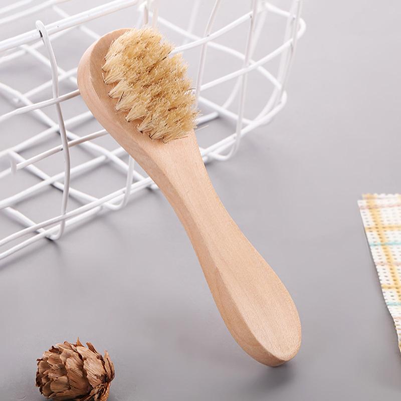 Brosse pour la peau Brosse pour le visage en bois Manche en bois Brosse pour le visage Manche en bois Brosse pour le visage Outil Brosse pour la peau Nettoyage exfoliant Brosse pour la peau Brosse pour le visage