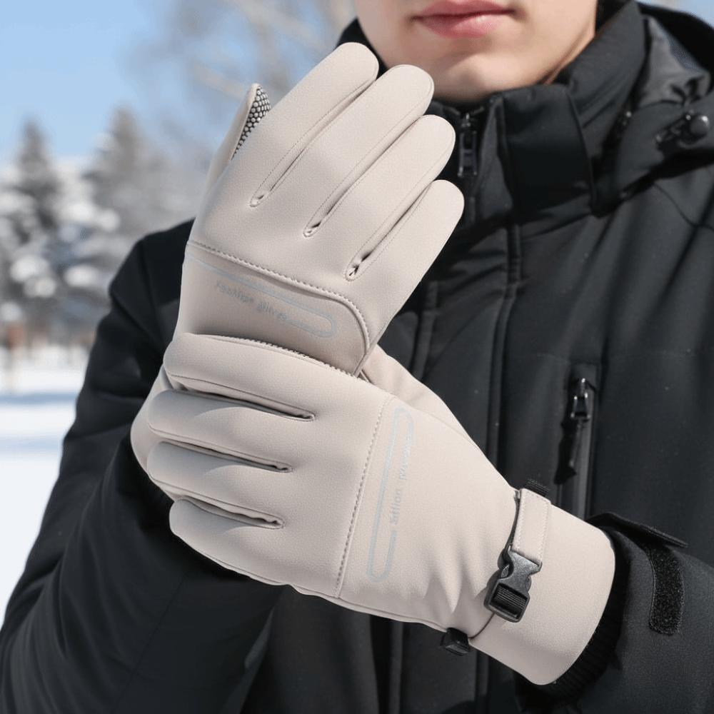Anti Slip Winter Warm Gloves Solid Color Sports Mittens Protective Cycling Gloves  Cold Weather