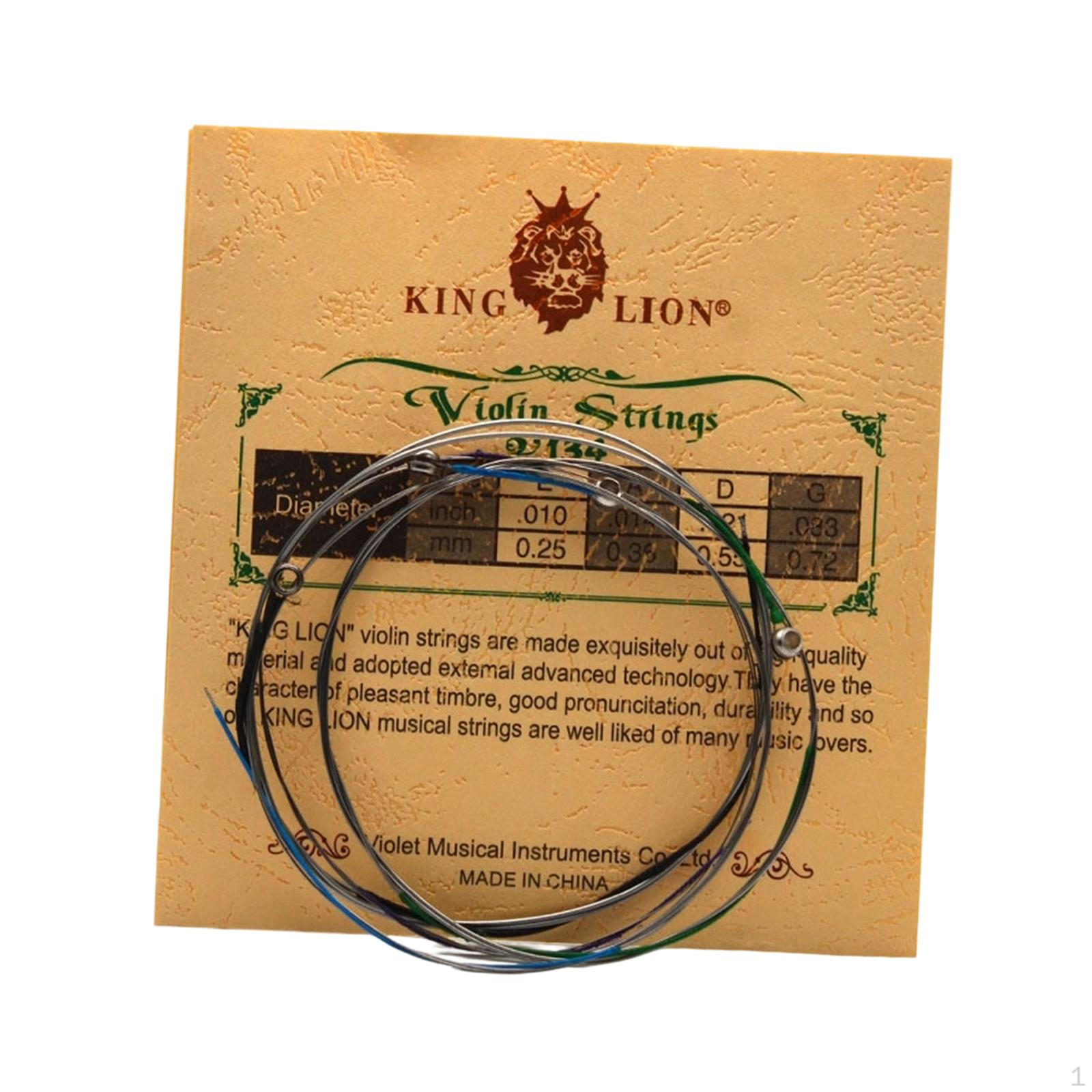 

Violin String Improve Tone Playability Lightweight Steel Strings Full Set