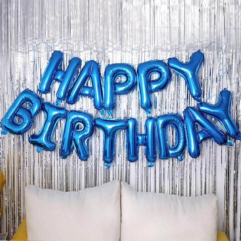 13pz Palloncini in Foil con Lettere Buon Compleanno per Bambini e Bambine Festa di Compleanno Decorazioni Fai da Te Articoli per Baby Shower Camera da Letto