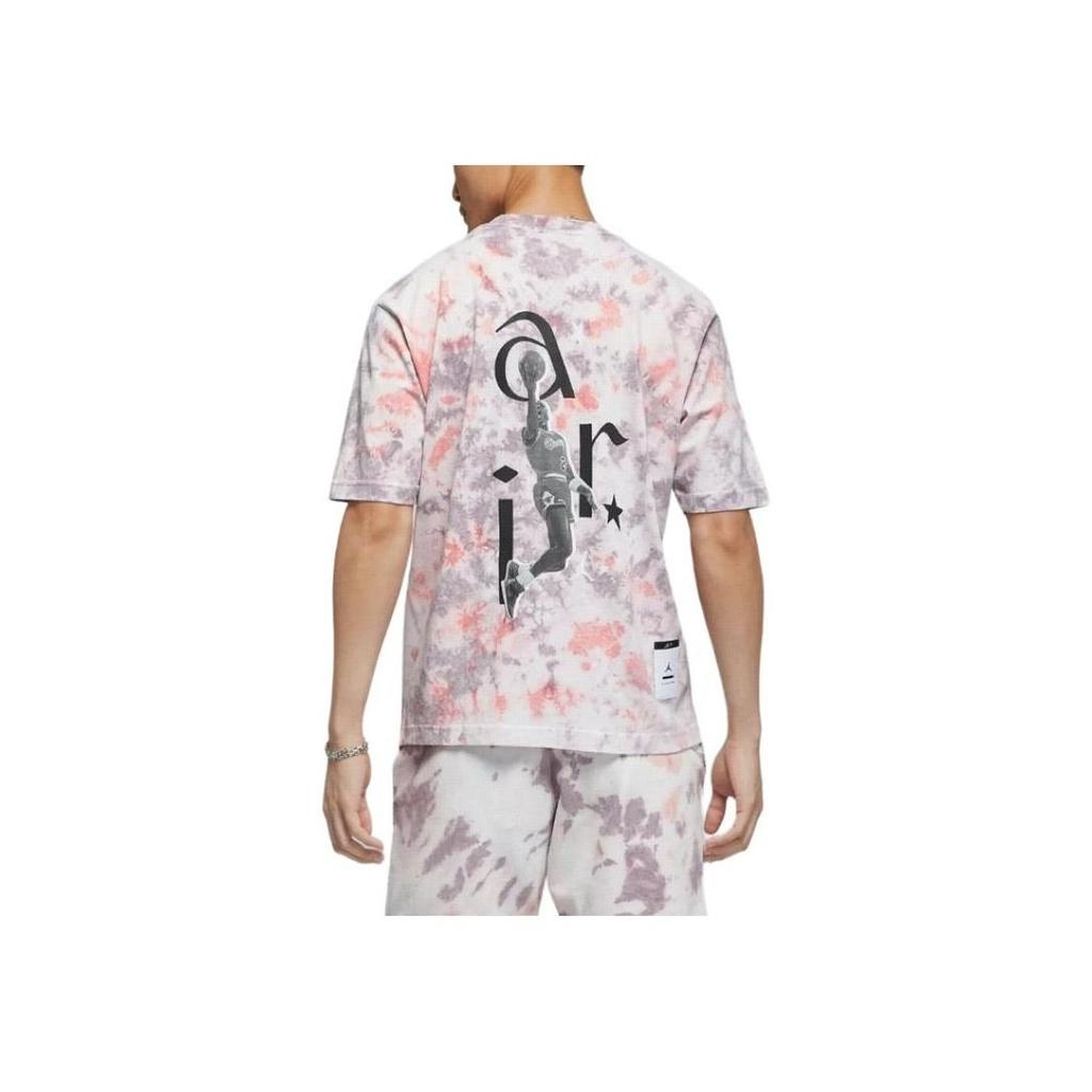 Jordan Camiseta casual de manga curta com estampa salpicada, masculina, tops, tinta, respingos, ameixa, névoa, DM1455-501