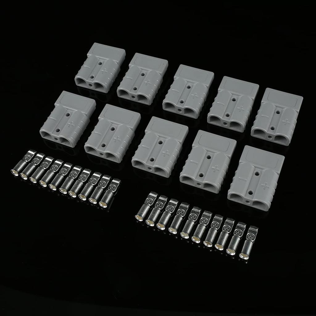 KindnessJP 10PCS 50A 600V Anderson Forklift UL94 V-0 Fire Protection Rated 12/10/8/7 AWG Quick