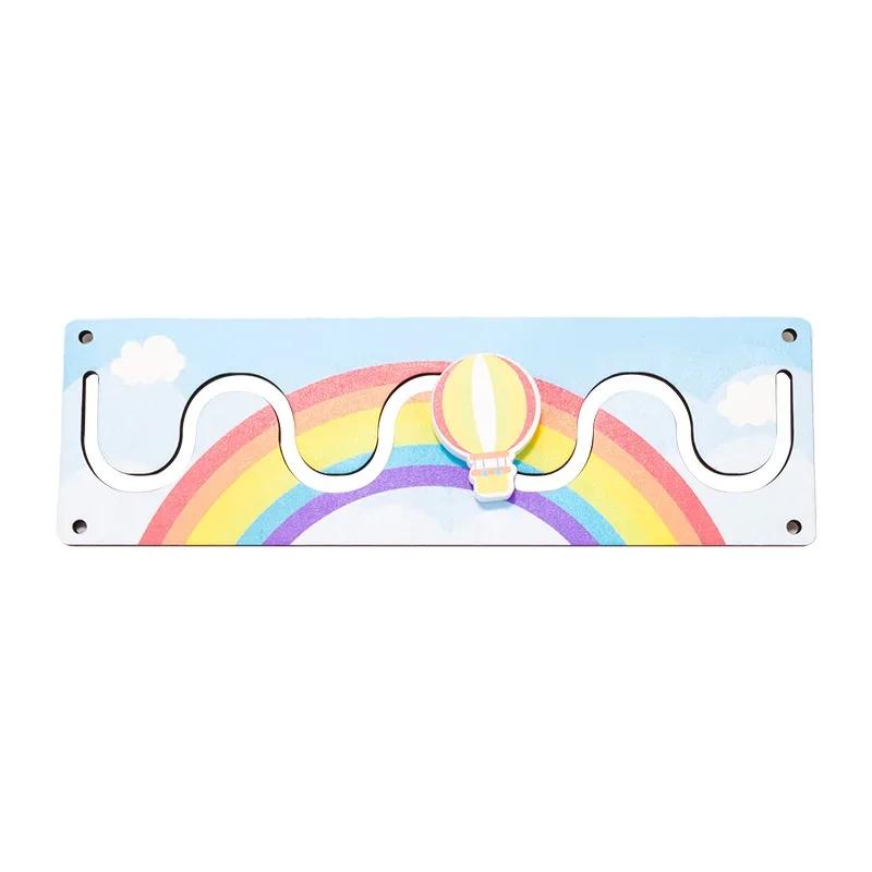 Dřevěná DIY aktivní deska pro děti Montessori odemykací západka dveří párovací puzzle Hračky pro rané vzdělávání a rozvoj dovedností pro děti