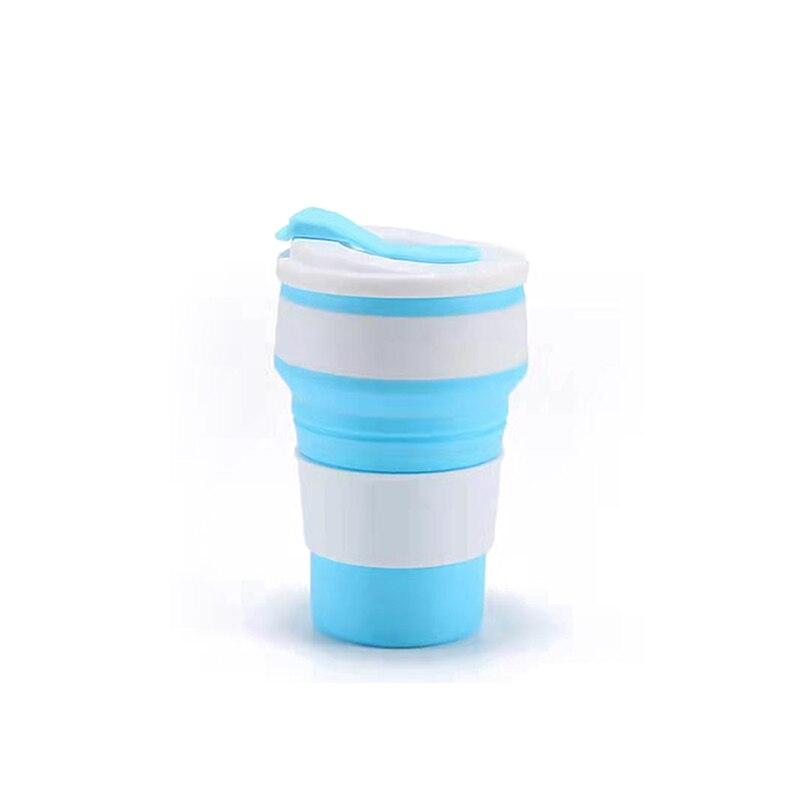 12 Oz Collapsible Silicone Cups with Lid 350ml 500ml Portable Reusable Travel Coffee Mug for Camping Hiking Outdoor