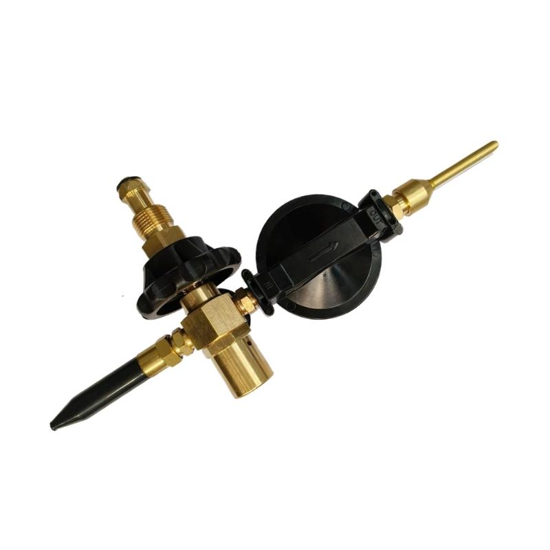 Helium Balloon Inflator Regulator Helium Balloon Filler 0-3000PSI Helium Tank Regulator Filler for CGA580 Tank Valves