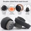 Double-Sided Silicone Face Brush – 2-in-1 Exfoliating and Massage Tool with Wrist Washband for Deep Pore Cleansing