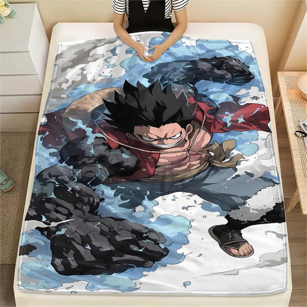 Coperta in Flanella con Stampa Personaggio One Piece, Alta qualità Confortevole per Tutte le Stagioni, Arredamento per la Casa, Calore e Comfort, Perfetta per Regali di Natale