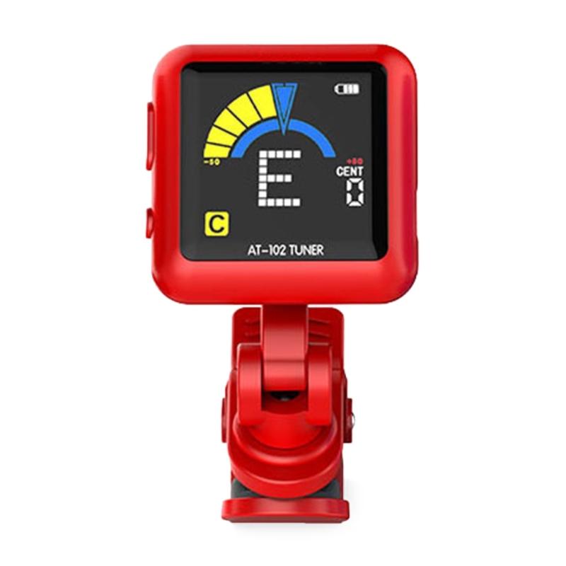 Rechargeable Clip On Guitar Tuner 360 Degree Rotating Digital Electronic Tuner for Guitar Bass Violin Ukulele Tuner