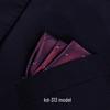 Men's British Red Pocket Square for Business or Wedding