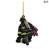 2D Christmas Firefighter Pendant Christmas Pendant Dwarf Car Pendant Statue Craft Party Accessories Decoration New Year 2025