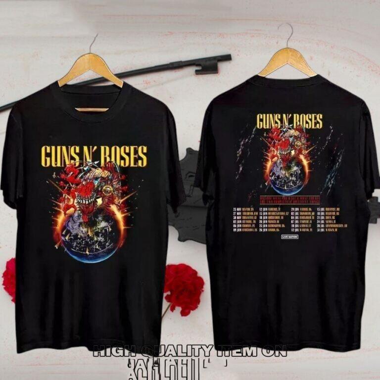 NEW! Guns N Roses 2026 European And Middle East Tour T-Shirt All Size S-4XL XXXL