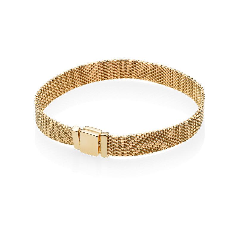 Neues 925er Silberfarbenes Seil-Kastenketten-Armband geeignet für Damen Sommer Charm-Anhänger DIY Modeschmuck