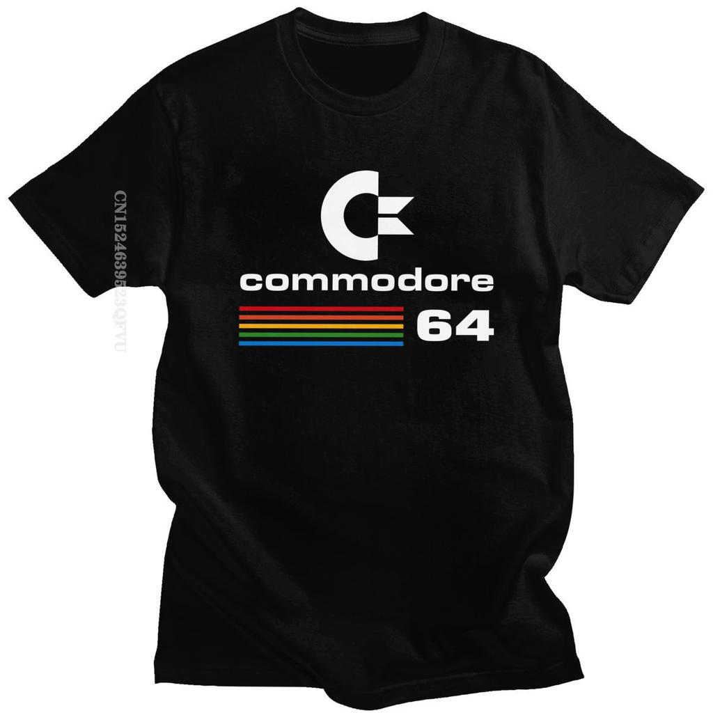 Commodore 64 Tshirts Streetwear Tshirt Men Cotton C64 Amiga Computer Geek Nerd Tee Tops Streetwear Mend Fashion T Shirt Harajuku
