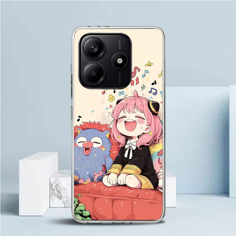 S-Spy Family Anya Phone Case For Xiaomi Redmi Note 15 14 14S 13 12S 12 Pro Plus 11S 11 11T 11E 10S 10 + Soft TPU Back Cover Redm