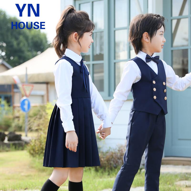 Girl's Academy Style Pleated Dress School Uniform Set