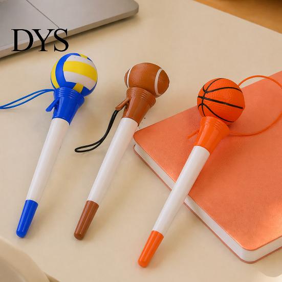 Non Slip School Pens Sport Funny Writing Pen, Volleyball/Tennis/Rugby/Basketball/Football/Baseball Design, Creative Decompression Unique Gifts