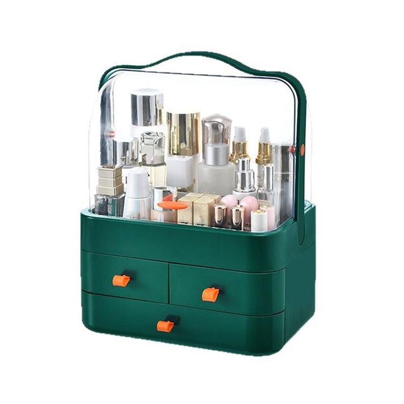 

A25F-Dust-Proof 1Pc Desktop Makeup Organizer Cosmetics Receiving Box With Drawer For Skin Care Products Household Storage